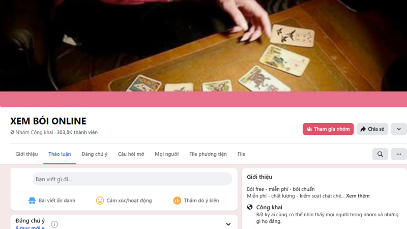 Cảnh gi&aacute;c lừa đảo xem b&oacute;i, giải hạn online tr&ecirc;n mạng x&atilde; hội