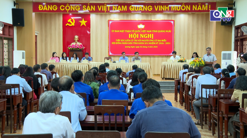 Hội nghị tiếp x&uacute;c giữa cử tri với người ứng cử đại biểu HĐND tỉnh tại phường Nghĩa Lộ