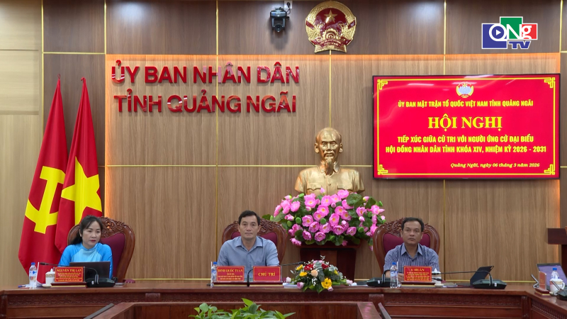 Hội nghị tiếp x&uacute;c giữa cử tri với người ứng cử đại biểu HĐND tỉnh đơn vị bầu cử số 17