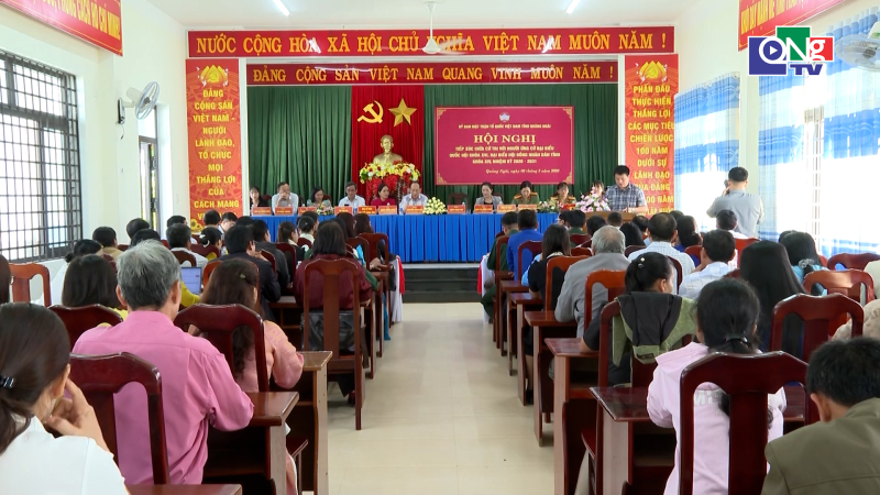 Hội nghị tiếp x&uacute;c giữa cử tri với người ứng cử đại biểu Quốc hội v&agrave; HĐND tỉnh tại x&atilde; Đăk Rơ Wa