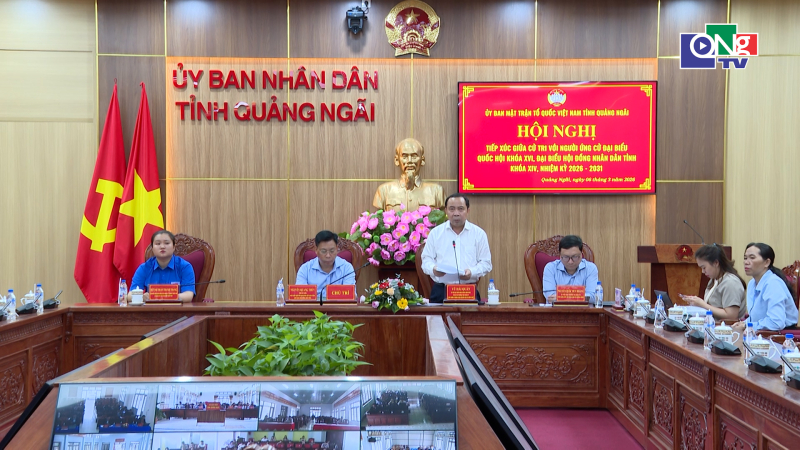 Hội nghị tiếp x&uacute;c cử tri với người ứng cử đại biểu Quốc hội v&agrave; đại biểu HĐND tỉnh 