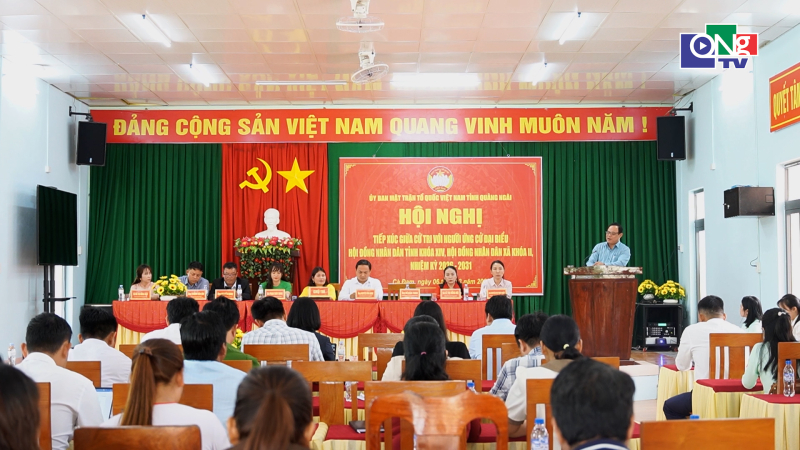 Hội nghị tiếp x&uacute;c giữa cử tri với người ứng cử đại biểu Quốc hội v&agrave; HĐND tỉnh tại x&atilde; Tr&agrave; Bồng, Đ&ocirc;ng Tr&agrave; Bồng, C&agrave; Đam