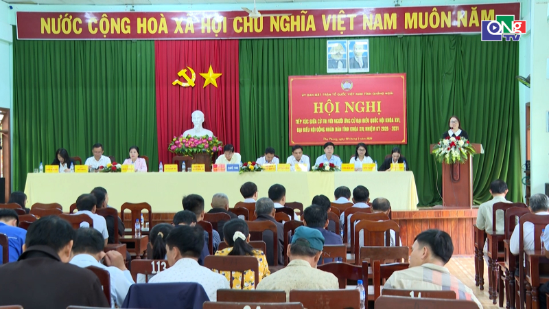 Hội nghị tiếp x&uacute;c giữa cử tri với người ứng cử đại biểu Quốc hội v&agrave; HĐND tỉnh tại x&atilde; Thọ Phong