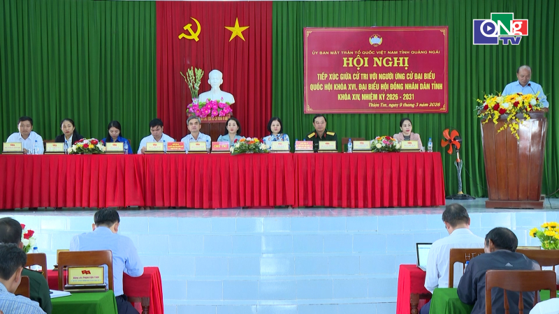 Hội nghị tiếp x&uacute;c giữa cử tri với người ứng cử đại biểu Quốc hội tổ số 2 v&agrave; HĐND tổ số 9