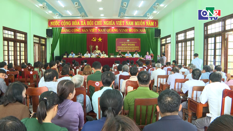 Hội nghị tiếp x&uacute;c giữa cử tri với người ứng cử đại biểu Quốc hội v&agrave; HĐND tỉnh tại x&atilde; Đ&igrave;nh Cương