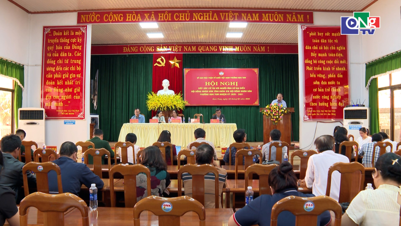 Hội nghị tiếp x&uacute;c giữa cử tri với người ứng cử đại biểu HĐND tỉnh tại phường Kon Tum