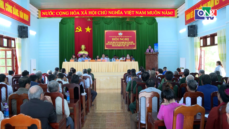 Hội nghị tiếp x&uacute;c giữa cử tri với người ứng cử đại biểu Quốc hội v&agrave; HĐND tỉnh tại x&atilde; Tịnh Kh&ecirc;