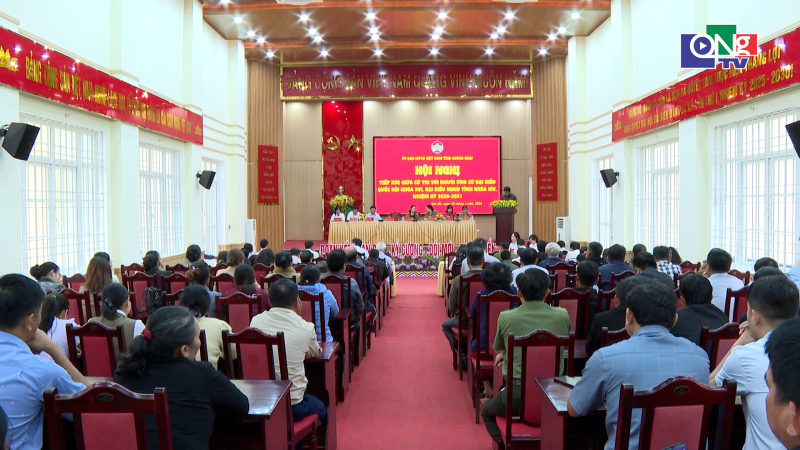 Hội nghị tiếp x&uacute;c giữa cử tri với người ứng cử đại biểu Quốc hội v&agrave; HĐND tại x&atilde; Sơn Hạ v&agrave; Sơn H&agrave;