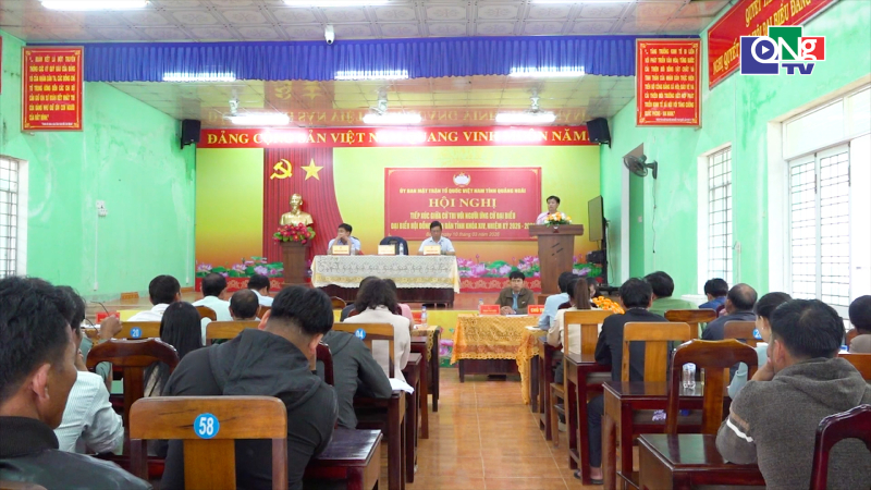 Hội nghị tiếp x&uacute;c giữa cử tri với người ứng cử đại biểu HĐND tỉnh tại x&atilde; Ba Xa v&agrave; Ba T&ocirc;