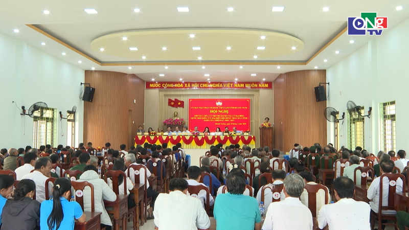 Hội nghị tiếp x&uacute;c giữa cử tri với người ứng cử đại biểu Quốc hội v&agrave; HĐND tỉnh tại x&atilde; Kh&aacute;nh Cường