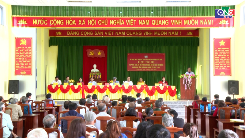 Hội nghị tiếp x&uacute;c giữa cử tri với người ứng cử HĐND tỉnh tại phường Tr&agrave; C&acirc;u