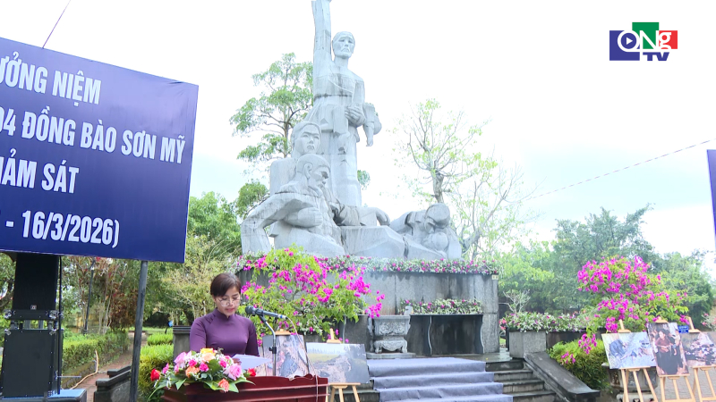 Lễ d&acirc;ng hương tưởng niệm 58 năm ng&agrave;y 504 đồng b&agrave;o Sơn Mỹ bị thảm s&aacute;t