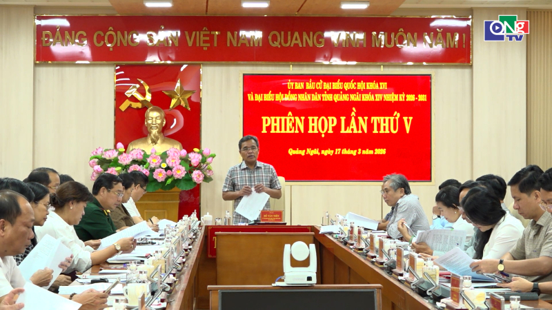 Ủy vi&ecirc;n Trung ương Đảng, B&iacute; thư Tỉnh ủy, Chủ tịch Ủy ban bầu cử tỉnh Quảng Ng&atilde;i Hồ Văn Ni&ecirc;n chủ tr&igrave; phi&ecirc;n họp thứ 5 của Ủy ban bầu cử đại biểu Quốc hội kh&oacute;a XVI v&agrave; HĐND tỉnh nhiệm kỳ 2026 - 2031 để cho &yacute; kiến về nội dung, nhiệm vụ trọng t&acirc;m trong c&ocirc;n