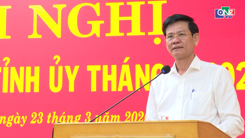 Hội nghị b&aacute;o c&aacute;o vi&ecirc;n Tỉnh ủy th&aacute;ng 3