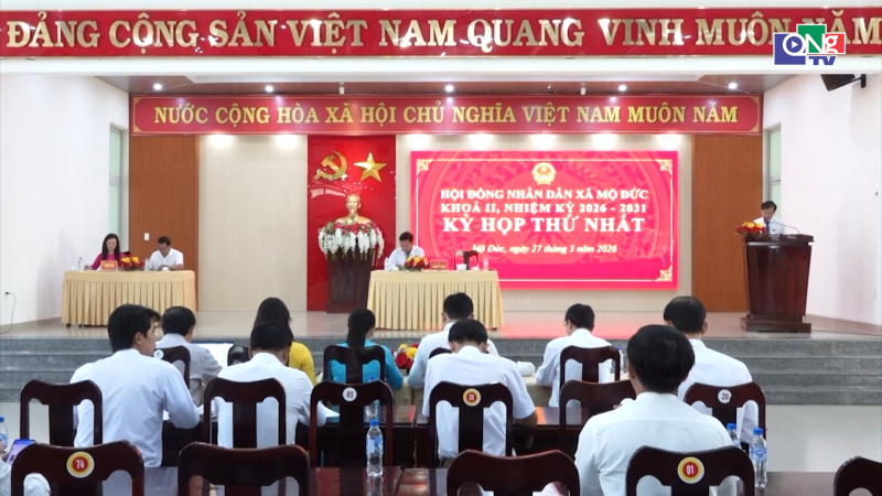 Hội đồng Nh&acirc;n d&acirc;n x&atilde; Mộ Đức tổ chức kỳ họp thứ nhất 