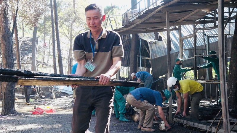 Quảng Ng&atilde;i khẩn trương khắc phục vụ ch&aacute;y tại khu phố đ&ecirc;m Măng Đen 