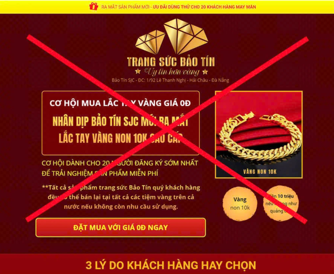 Công an Phú Thọ cảnh báo các thủ đoạn lừa đảo liên quan đến vàng SJC. Ảnh: Công an cung cấp