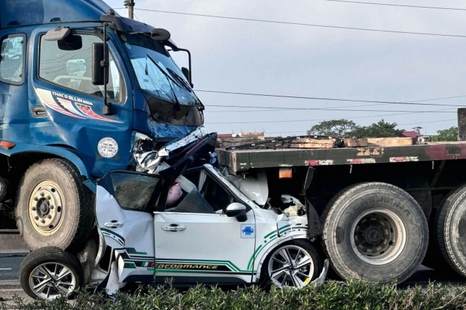 Tai nạn giao thông trên quốc lộ 5 năm 2025. Ảnh: Lê Tân