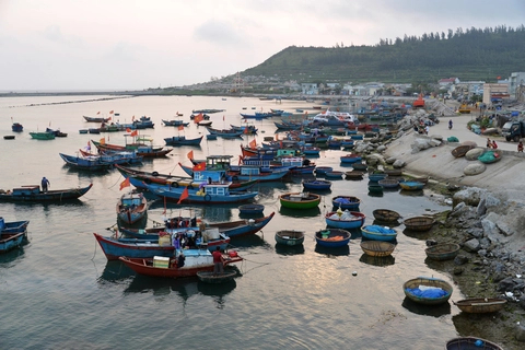 Khu vực biển ở danh thắng Cổng Tò Vò - nơi xảy ra vụ đuối nước.