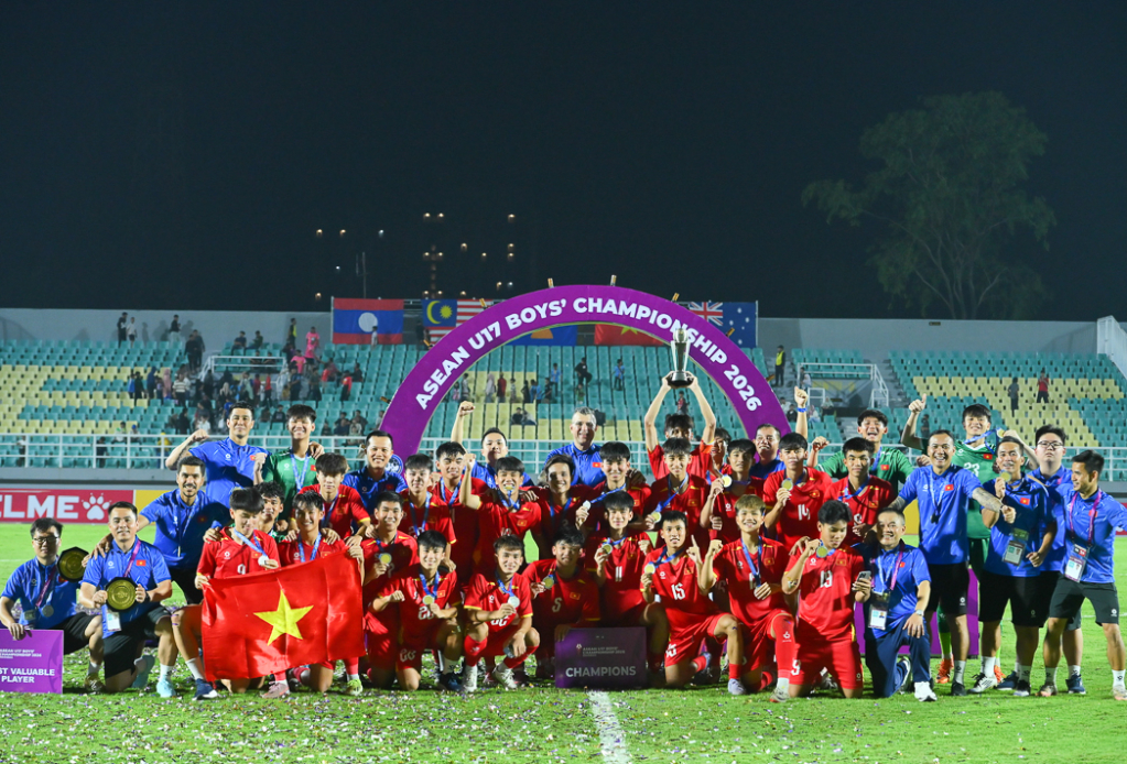 U17 Việt Nam vô địch U17 Đông Nam Á 2026. Ảnh: VFF
