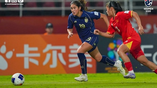 U20 nữ Việt Nam để thua Th&aacute;i Lan tại giải ch&acirc;u &Aacute;