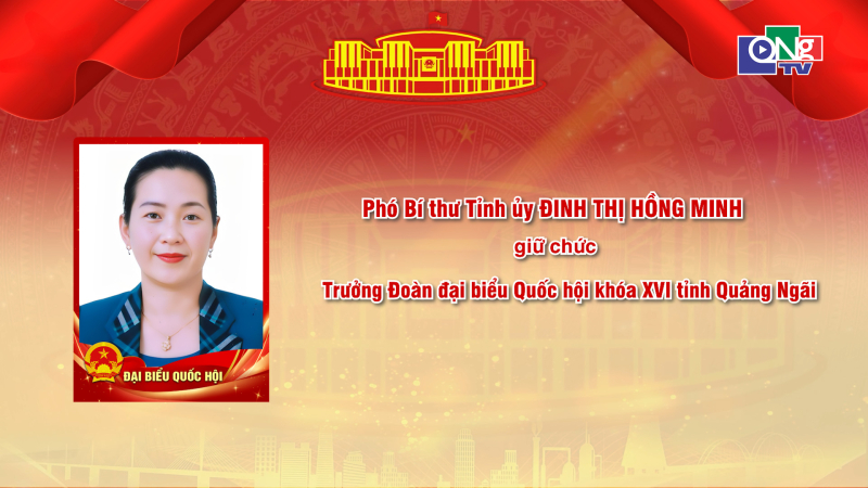 Ph&oacute; B&iacute; thư Tỉnh ủy Đinh Thị Hồng Minh giữ chức Trưởng Đo&agrave;n đại biểu Quốc hội tỉnh kh&oacute;a XVI