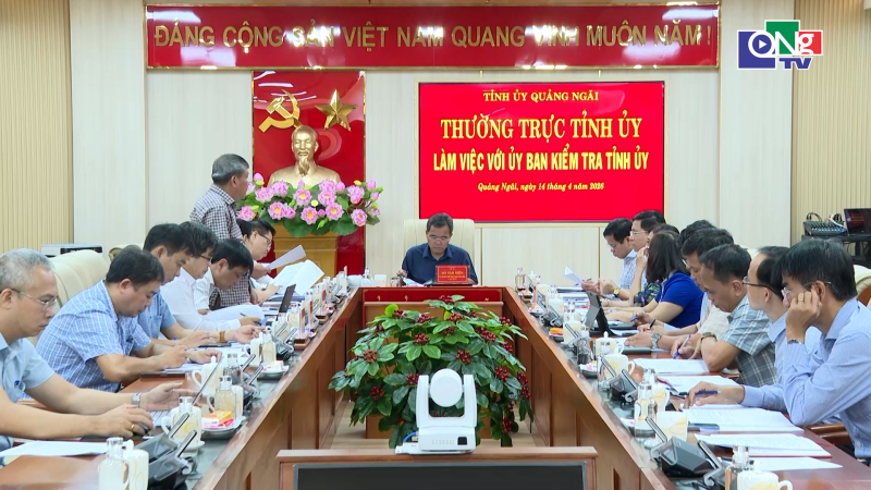 Thường trực Tỉnh ủy l&agrave;m việc với Ủy ban Kiểm tra Tỉnh ủy