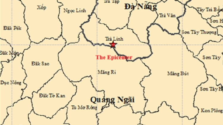 Li&ecirc;n tiếp 5 trận động đất ở khu vực Đ&agrave; Nẵng &ndash; Quảng Ng&atilde;i