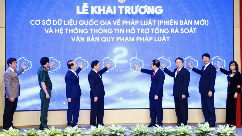 Bộ Tư ph&aacute;p khai trương Cơ sở dữ liệu quốc gia về ph&aacute;p luật phi&ecirc;n bản mới 