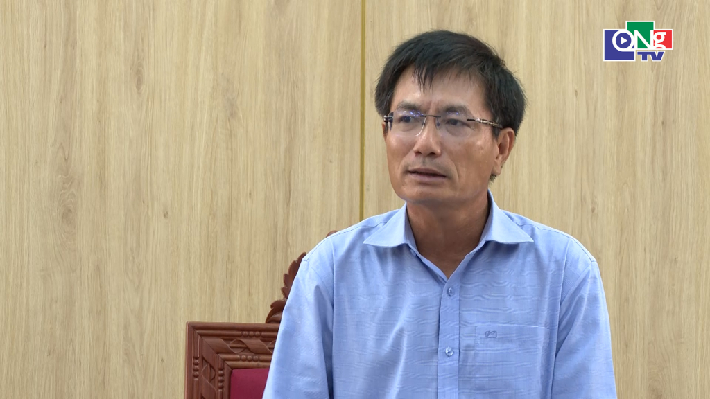 Phó Chủ tịch UBND tỉnh Nguyễn Ngọc Sâm phát biểu tại cuộc họp.