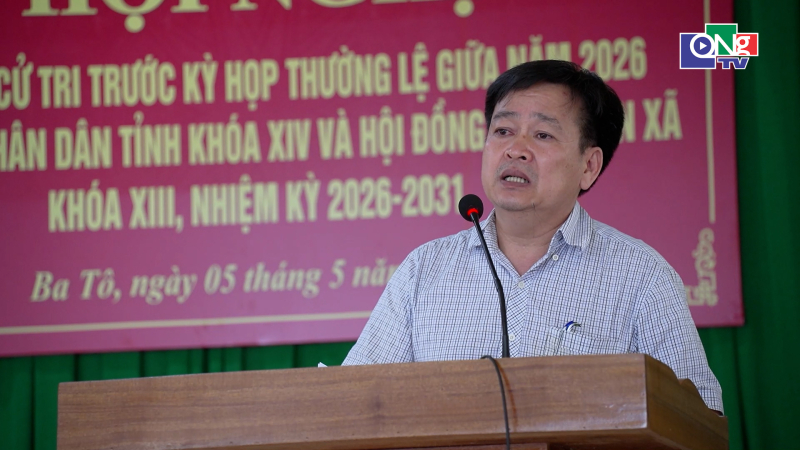 Ph&oacute; Chủ tịch Thường trực HĐND tỉnh tiếp x&uacute;c cử tri tại x&atilde; Ba T&ocirc;