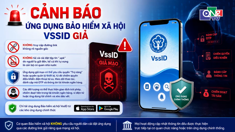 Cảnh b&aacute;o ứng dụng bảo hiểm x&atilde; hội VssID giả