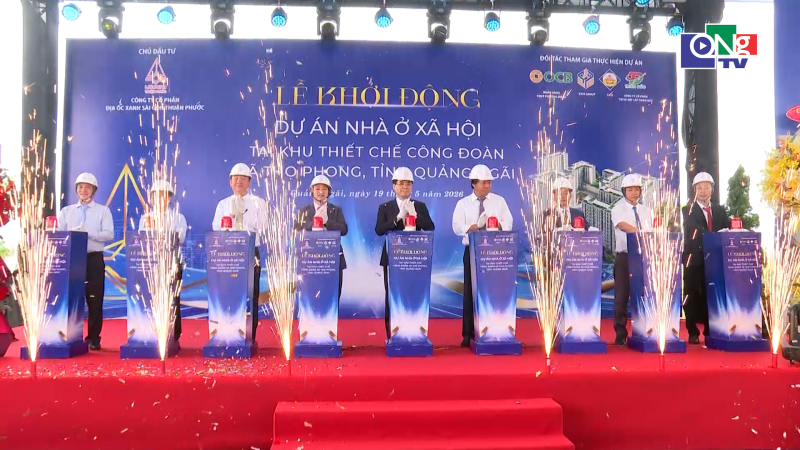Khởi c&ocirc;ng nh&agrave; ở x&atilde; hội tại Khu thiết chế C&ocirc;ng đo&agrave;n Quảng Ng&atilde;i