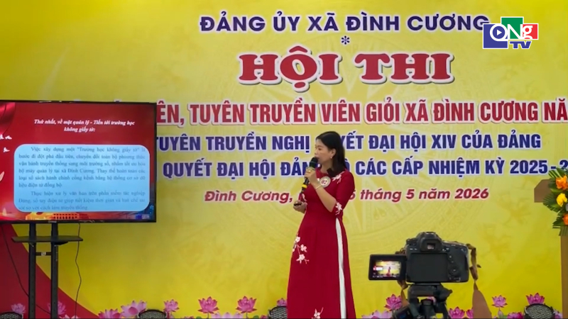 Hội thi b&aacute;o c&aacute;o vi&ecirc;n, tuy&ecirc;n truyền vi&ecirc;n giỏi x&atilde; Đ&igrave;nh Cương năm 2026