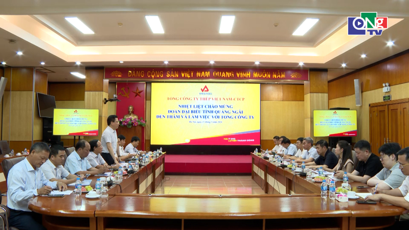 Chủ tịch UBND tỉnh l&agrave;m việc với Tổng C&ocirc;ng ty Th&eacute;p Việt Nam