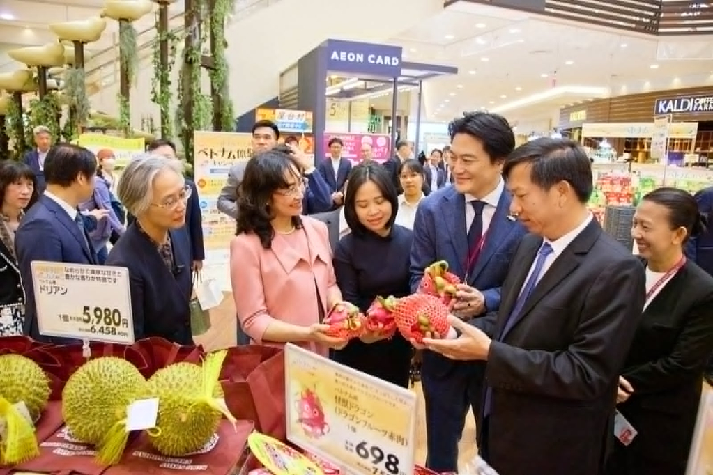 Trái cây Việt Nam luôn là sản phẩm nổi bật tại các Tuần hàng Việt Nam ở Nhật Bản.