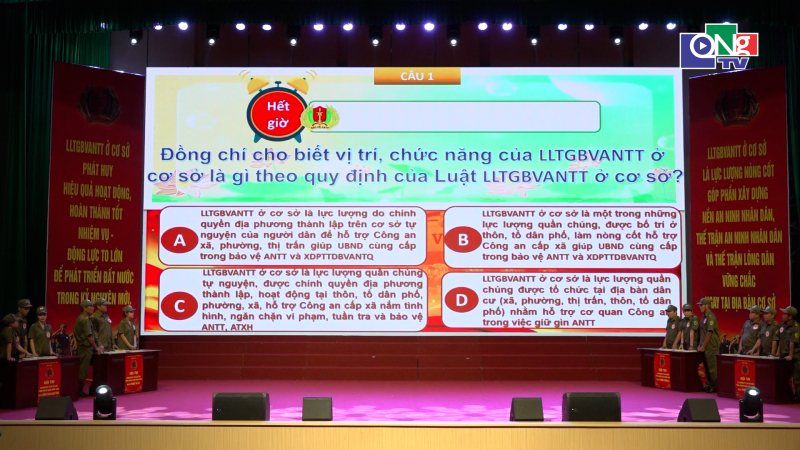 Hội thi lực lượng tham gia bảo vệ an ninh, trật tự cơ sở cụm 01