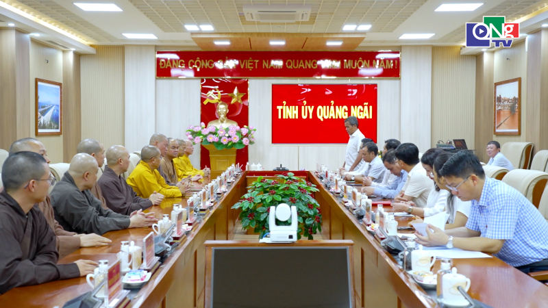 Thường trực Tỉnh ủy tiếp Ban trị sự Gi&aacute;o hội Phật gi&aacute;o Việt Nam tỉnh