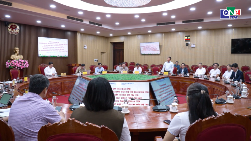 L&atilde;nh đạo UBND tỉnh l&agrave;m việc với c&aacute;c hội doanh nh&acirc;n trẻ