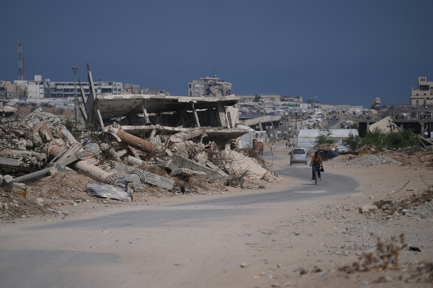 Cảnh đổ nát tại Khan Younis, Gaza, ngày 31/7. Ảnh: AP