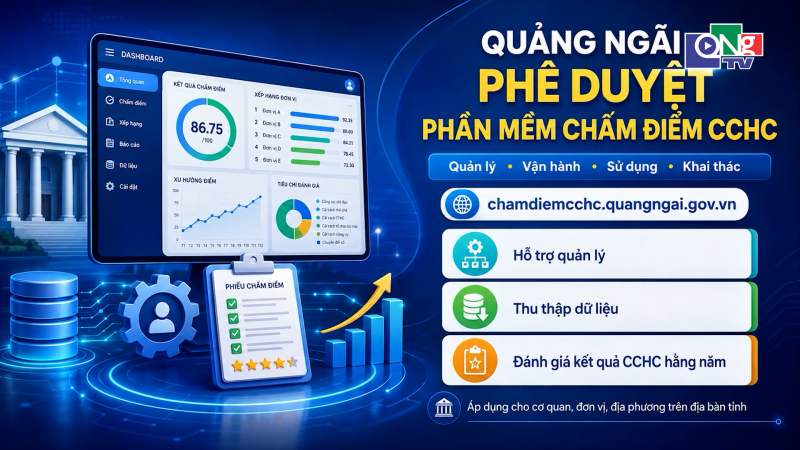 Vận h&agrave;nh phần mềm chấm điểm cải c&aacute;ch h&agrave;nh ch&iacute;nh