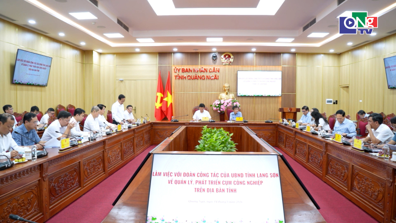 Quảng Ng&atilde;i v&agrave; Lạng Sơn chia sẻ kinh nghiệm về quản l&yacute; cụm c&ocirc;ng nghiệp