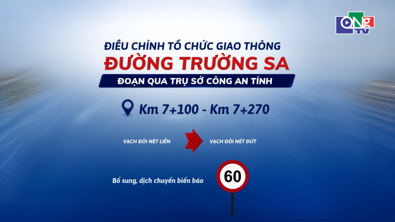 Điều chỉnh tổ chức giao th&ocirc;ng đường Trường Sa đoạn qua trụ sở C&ocirc;ng an tỉnh