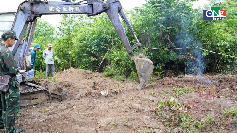 Quy tập h&agrave;i cốt liệt sĩ tại 02 hầm tr&uacute; ẩn