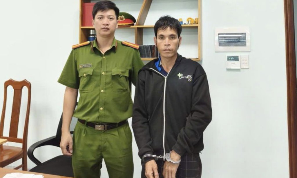 Đối tượng Nông Hồng Quảng bị bắt.