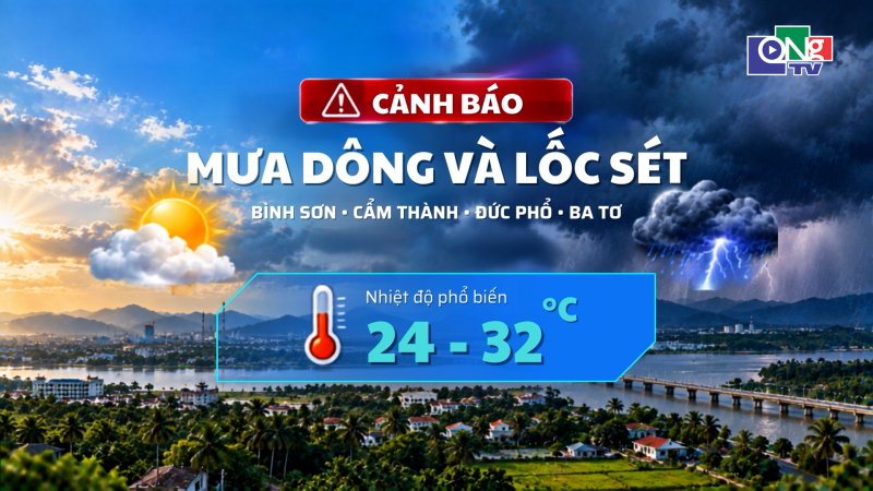 Cảnh b&aacute;o mưa d&ocirc;ng v&agrave; lốc s&eacute;t 