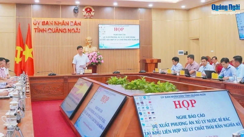 Xử l&yacute; nước rỉ r&aacute;c tại Khu li&ecirc;n hợp xử l&yacute; chất thải rắn Nghĩa Kỳ