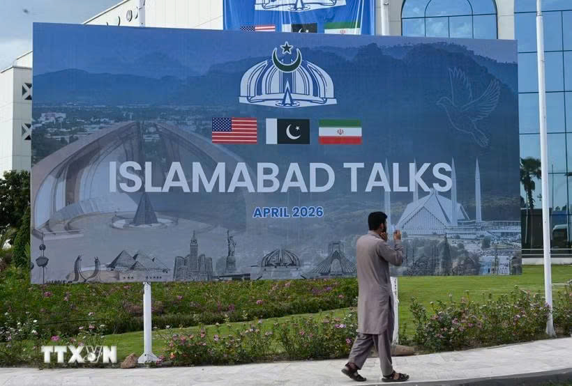 p phích về cuộc đàm phán Mỹ-Iran tại Islamabad, Pakistan