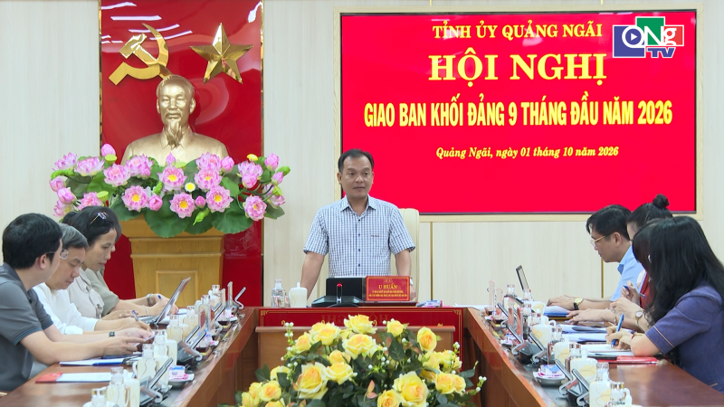 Hội nghị giao ban khối Đảng 9 th&aacute;ng năm 2026