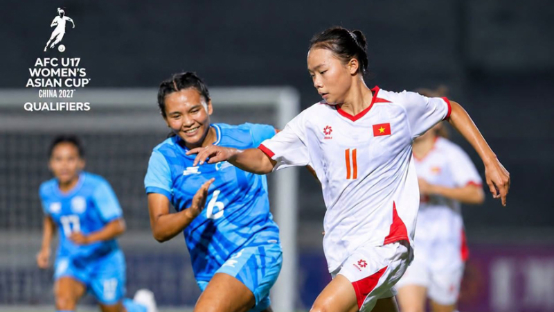 U17 nữ Việt Nam lập kỷ lục thắng 20-0 ở giải ch&acirc;u &Aacute;